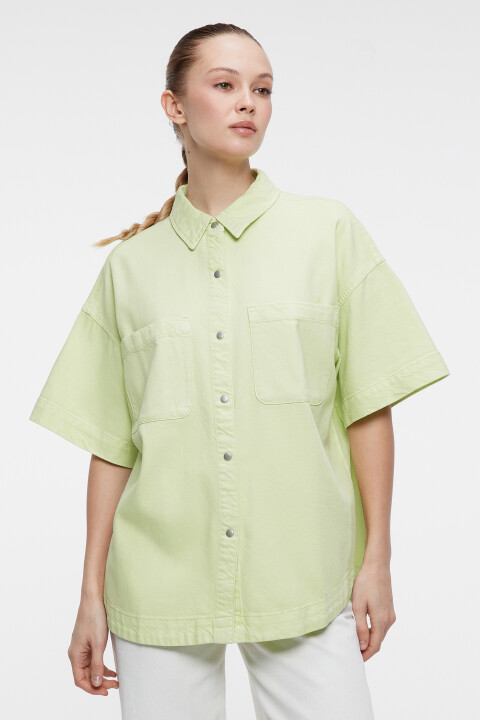 Рубашка oversize джинсовая с короткими рукавами, Зеленый, Рубашка oversize джинсовая с короткими рукавами
Рубашка oversize джинсовая с короткими рукавами, Зеленый, Рубашка oversize джинсовая с короткими рукавами