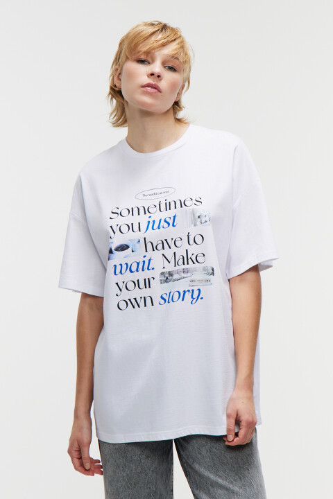 Футболка oversize хлопковая с принтом, Белый, Футболка oversize хлопковая с принтом
Футболка oversize хлопковая с принтом, Белый, Футболка oversize хлопковая с принтом