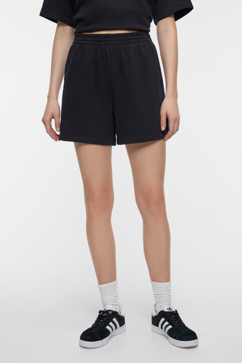 Шорты А-силуэта короткие хлопковые из футера, Черный, Шорты А-силуэта короткие хлопковые из футера 
Шорты А-силуэта короткие хлопковые из футера, Черный, Шорты А-силуэта короткие хлопковые из футера