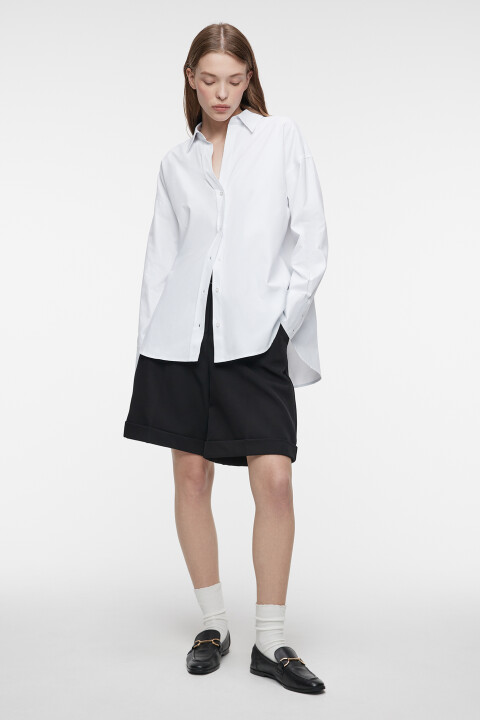 Рубашка oversize хлопковая с боковыми вырезами, Белый, Рубашка oversize хлопковая с боковыми вырезами
Рубашка oversize хлопковая с боковыми вырезами, Белый, Рубашка oversize хлопковая с боковыми вырезами