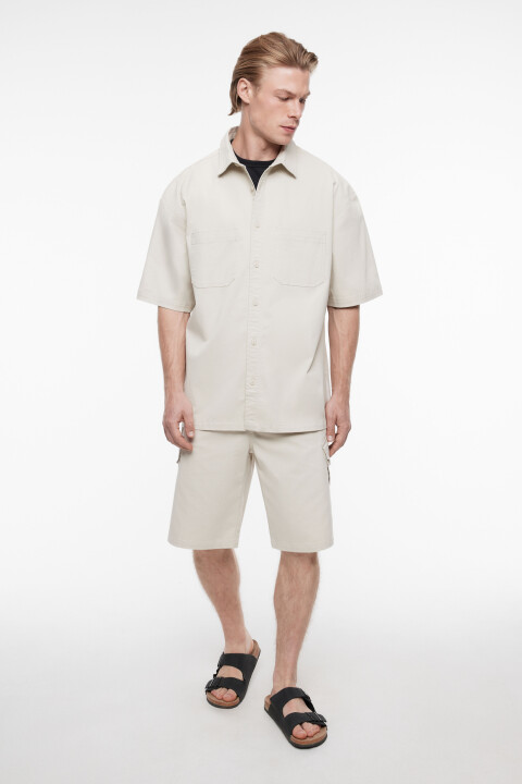 Рубашка прямая хлопковая с короткими рукавами, Бежевый, Рубашка прямая хлопковая с короткими рукавами
Рубашка прямая хлопковая с короткими рукавами, Бежевый, Рубашка прямая хлопковая с короткими рукавами