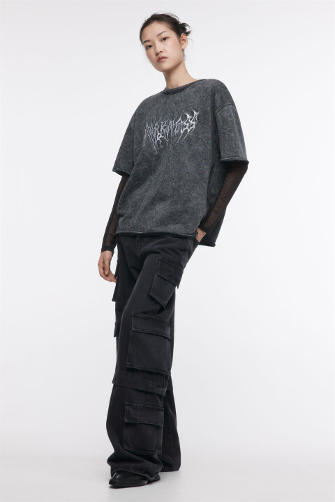 Футболка oversize с вареным эффектом и принтом, Черный, Футболка oversize с вареным эффектом и принтом
Футболка oversize с вареным эффектом и принтом, Черный, Футболка oversize с вареным эффектом и принтом