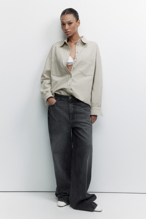 Рубашка oversize с нагрудными карманами, Бежевый, Рубашка oversize с нагрудными карманами
Рубашка oversize с нагрудными карманами, Бежевый, Рубашка oversize с нагрудными карманами