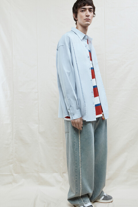 Рубашка oversize хлопковая с нагрудным карманом, Голубой, Рубашка oversize хлопковая с нагрудным карманом
Рубашка oversize хлопковая с нагрудным карманом, Голубой, Рубашка oversize хлопковая с нагрудным карманом