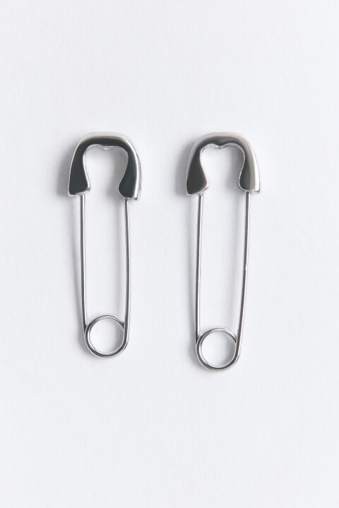 Серьги серебристые в виде булавок, Серый, Серьги серебристые в виде булавок 
Серьги серебристые в виде булавок, Серый, Серьги серебристые в виде булавок