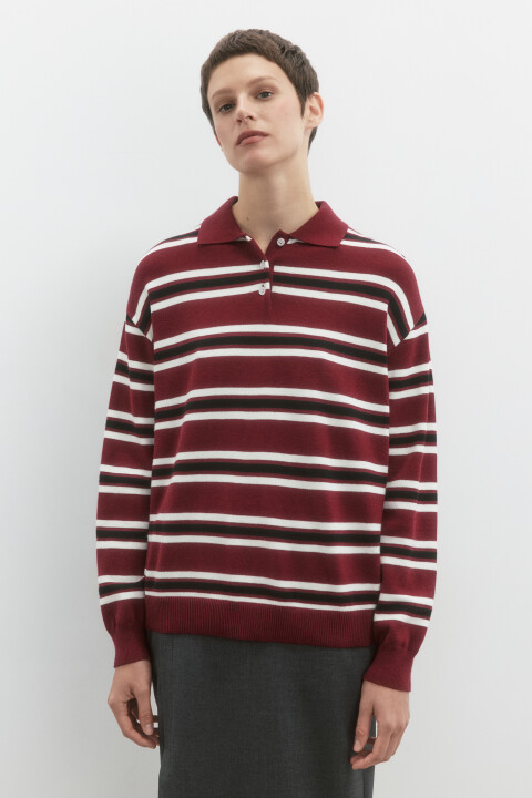 Джемпер-поло тонкой вязки в полоску, Красный, Джемпер-поло тонкой вязки в полоску
Джемпер-поло тонкой вязки в полоску, Красный, Джемпер-поло тонкой вязки в полоску
