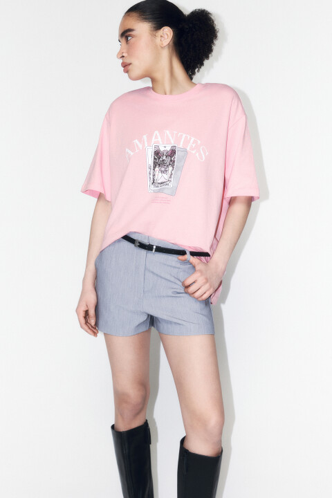 Футболка хлопковая с принтом в стиле таро, Розовый, Футболка хлопковая с принтом в стиле таро
Футболка хлопковая с принтом в стиле таро, Розовый, Футболка хлопковая с принтом в стиле таро