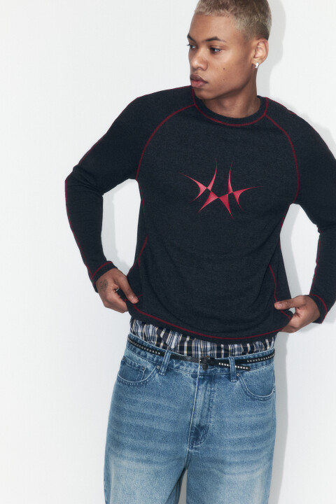 Лонгслив в рубчик облегающий с принтом, Черный, Лонгслив в рубчик облегающий с принтом 
Лонгслив в рубчик облегающий с принтом, Черный, Лонгслив в рубчик облегающий с принтом