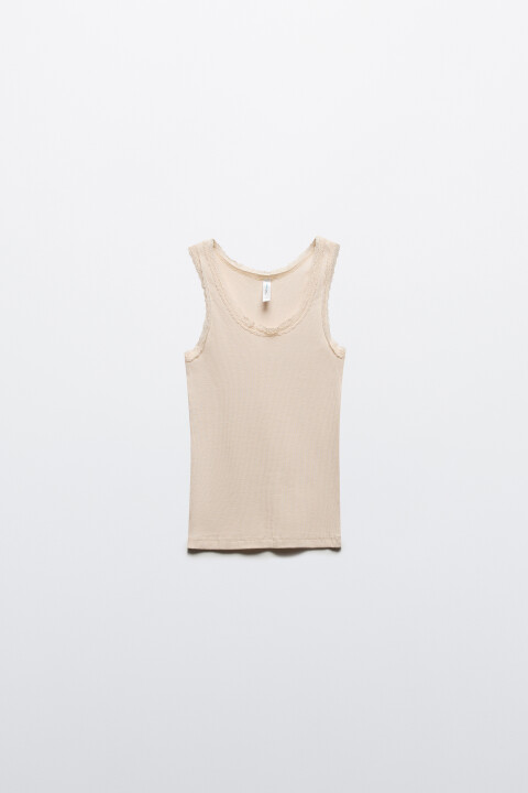 Майка в рубчик с кружевом, Бежевый, Майка в рубчик с кружевом
Майка в рубчик с кружевом, Бежевый, Майка в рубчик с кружевом