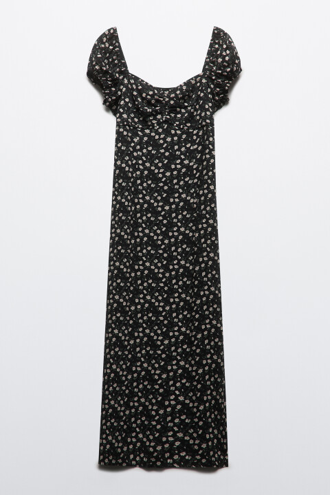 Платье миди вискозное с принтом, Черный, Платье миди вискозное с принтом 
Платье миди вискозное с принтом, Черный, Платье миди вискозное с принтом