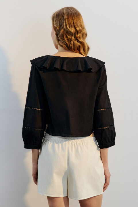 Блузка хлопковая с воланами и шитьем, Черный, Блузка хлопковая с воланами и шитьем
Блузка хлопковая с воланами и шитьем, Черный, Блузка хлопковая с воланами и шитьем