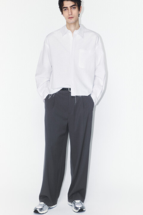 Брюки широкие костюмные со средней посадкой, Серый, Брюки широкие костюмные со средней посадкой 
Брюки широкие костюмные со средней посадкой, Серый, Брюки широкие костюмные со средней посадкой