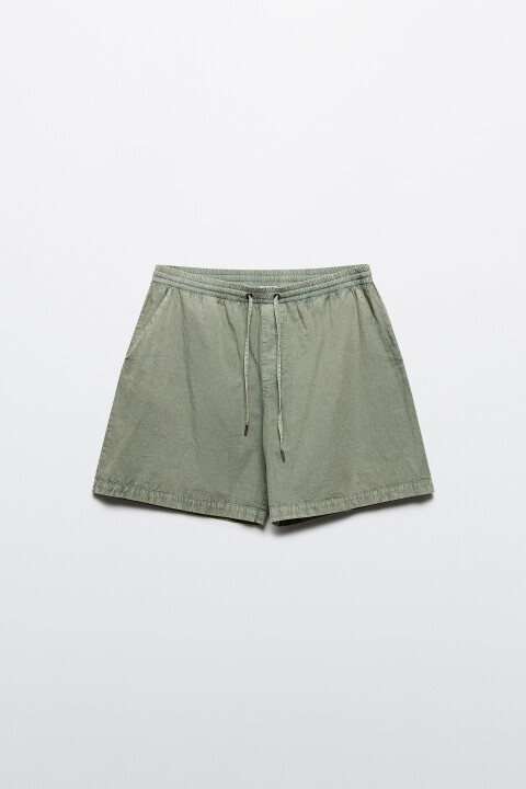 Шорты хлопковые с вареным эффектом, Зеленый, Шорты хлопковые с вареным эффектом 
Шорты хлопковые с вареным эффектом, Зеленый, Шорты хлопковые с вареным эффектом