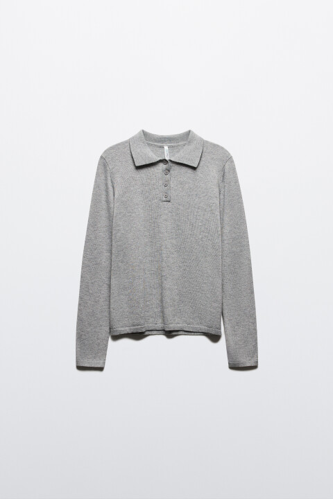 Джемпер-поло тонкой вязки, Серый, Джемпер-поло тонкой вязки
Джемпер-поло тонкой вязки, Серый, Джемпер-поло тонкой вязки