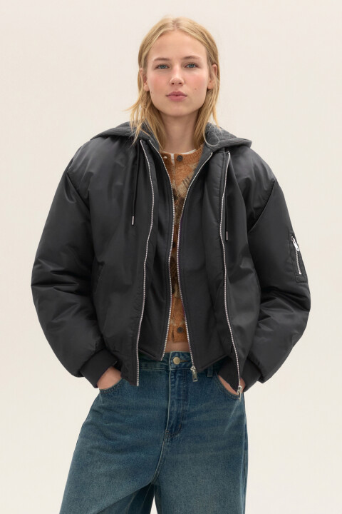 Куртка-бомбер с трикотажным капюшоном, Серый, Куртка-бомбер с трикотажным капюшоном
Куртка-бомбер с трикотажным капюшоном, Серый, Куртка-бомбер с трикотажным капюшоном