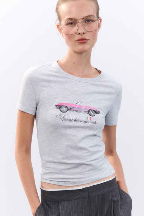 Футболка облегающая с принтом, Серый, Футболка облегающая с принтом
Футболка облегающая с принтом, Серый, Футболка облегающая с принтом