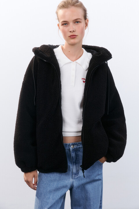 Куртка плюшевая с капюшоном, Черный, Куртка плюшевая с капюшоном
Куртка плюшевая с капюшоном, Черный, Куртка плюшевая с капюшоном