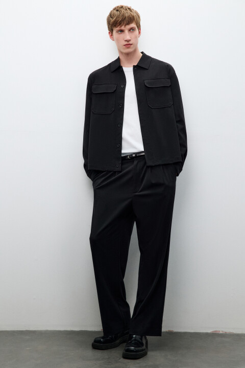 Брюки костюмные со складками на поясе, Черный, Брюки костюмные со складками на поясе
Брюки костюмные со складками на поясе, Черный, Брюки костюмные со складками на поясе