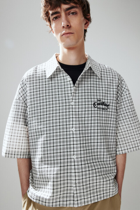 Рубашка в клетку с вышивкой, Белый, Рубашка в клетку с вышивкой
Рубашка в клетку с вышивкой, Белый, Рубашка в клетку с вышивкой