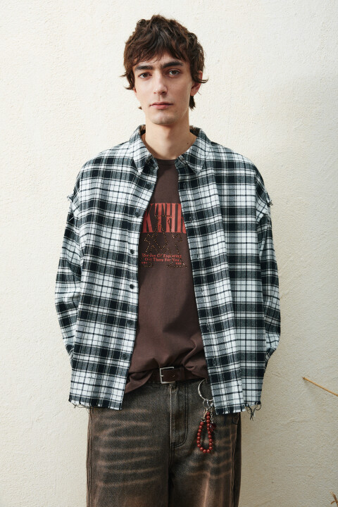 Рубашка в клетку с открытыми срезами, Черный, Рубашка в клетку с открытыми срезами
Рубашка в клетку с открытыми срезами, Черный, Рубашка в клетку с открытыми срезами