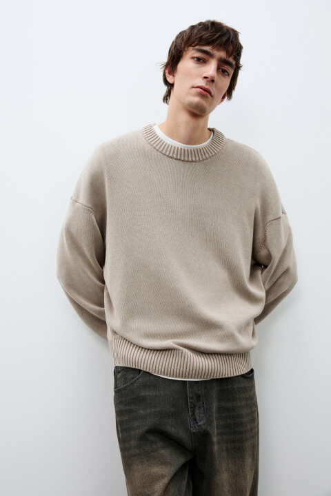 Джемпер вязаный базовый из хлопка, Бежевый, Джемпер вязаный базовый из хлопка
Джемпер вязаный базовый из хлопка, Бежевый, Джемпер вязаный базовый из хлопка