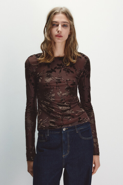 Лонгслив из сетки с цветочным принтом, Фиолетовый, Лонгслив из сетки с цветочным принтом
Лонгслив из сетки с цветочным принтом, Фиолетовый, Лонгслив из сетки с цветочным принтом