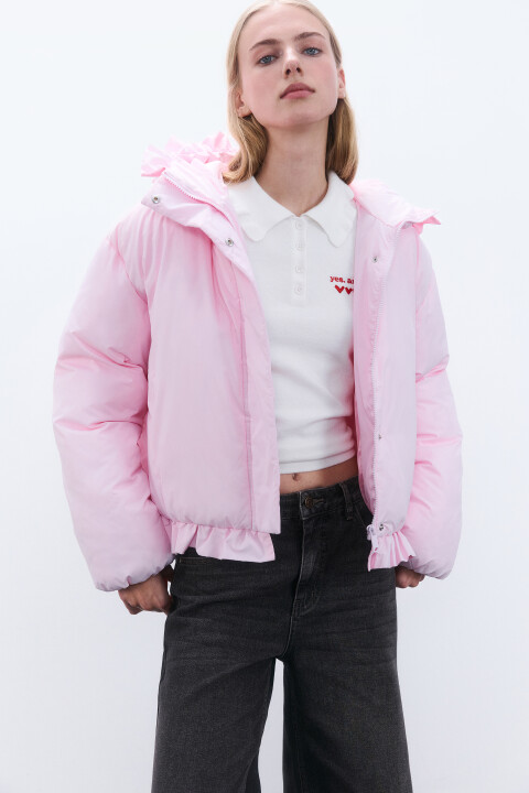 Куртка с капюшоном и оборками, Розовый, Куртка с капюшоном и оборками
Куртка с капюшоном и оборками, Розовый, Куртка с капюшоном и оборками