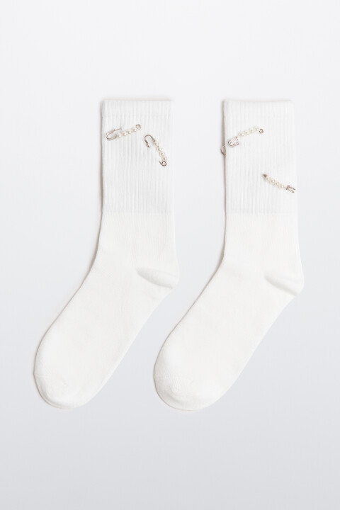 Носки с булавками и бисером, Ванильный, Носки с булавками и бисером
Носки с булавками и бисером, Ванильный, Носки с булавками и бисером