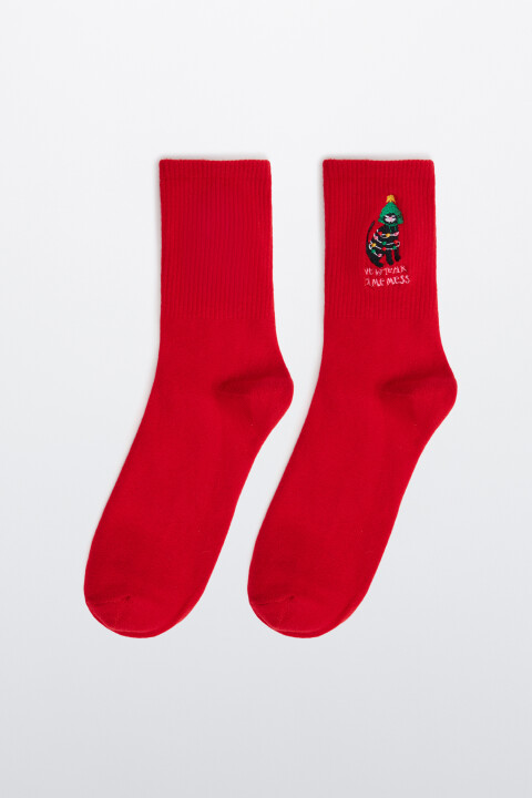 Носки в рубчик с новогодней вышивкой, Красный, Носки в рубчик с новогодней вышивкой
Носки в рубчик с новогодней вышивкой, Красный, Носки в рубчик с новогодней вышивкой