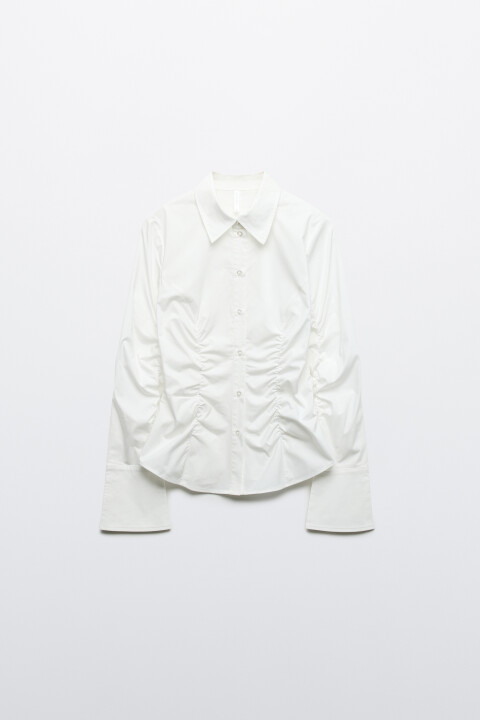 Блузка приталенная со сборками, Белый, Блузка приталенная со сборками
Блузка приталенная со сборками, Белый, Блузка приталенная со сборками