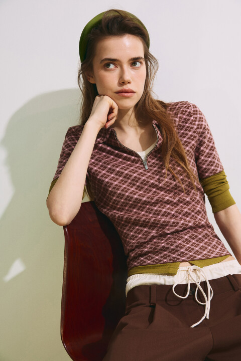 Футболка-поло вязаная жаккардовая на молнии, Желтый, Футболка-поло вязаная жаккардовая на молнии
Футболка-поло вязаная жаккардовая на молнии, Желтый, Футболка-поло вязаная жаккардовая на молнии