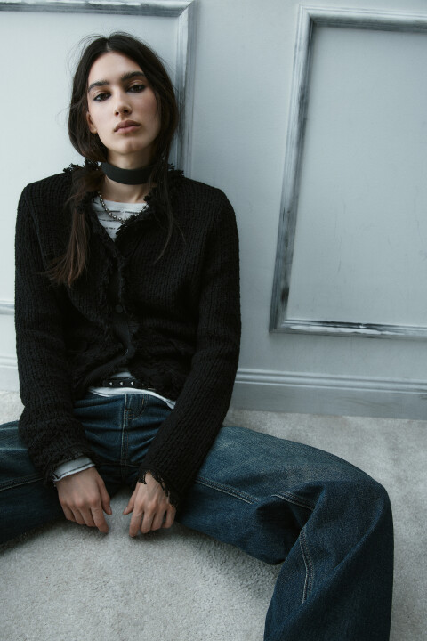 Жакет твидовый с бахромой, Черный, Жакет твидовый с бахромой
Жакет твидовый с бахромой, Черный, Жакет твидовый с бахромой