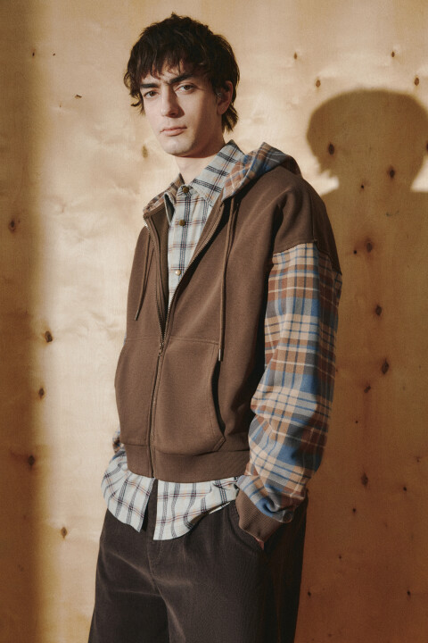 Худи-зипка с клетчатыми вставками, Коричневый, Худи-зипка с клетчатыми вставками
Худи-зипка с клетчатыми вставками, Коричневый, Худи-зипка с клетчатыми вставками