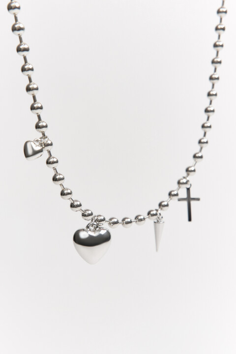 Колье-чокер с подвесками, Серый, Колье-чокер с подвесками
Колье-чокер с подвесками, Серый, Колье-чокер с подвесками