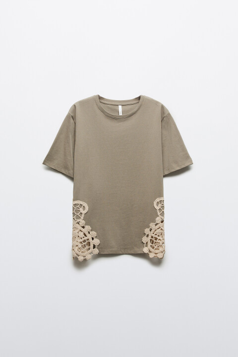 Футболка хлопковая с вязаной отделкой, Зеленый, Футболка хлопковая с вязаной отделкой
Футболка хлопковая с вязаной отделкой, Зеленый, Футболка хлопковая с вязаной отделкой