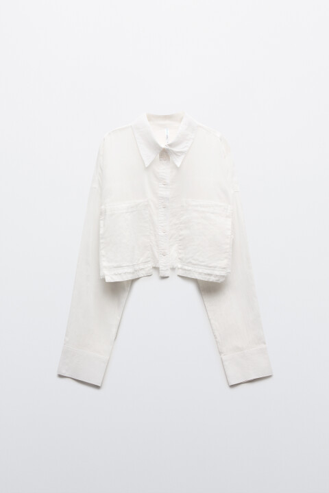 Рубашка укороченная хлопковая с вареным эффектом, Белый, Рубашка укороченная хлопковая с вареным эффектом
Рубашка укороченная хлопковая с вареным эффектом, Белый, Рубашка укороченная хлопковая с вареным эффектом