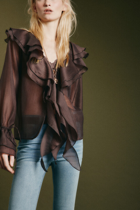 Блузка шифоновая с воланами на завязках, Молочный, Блузка шифоновая с воланами на завязках
Блузка шифоновая с воланами на завязках, Молочный, Блузка шифоновая с воланами на завязках