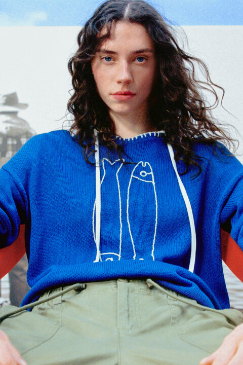 Джемпер вязаный с вышивкой-рыбками, Синий, Джемпер вязаный с вышивкой-рыбками
Джемпер вязаный с вышивкой-рыбками, Синий, Джемпер вязаный с вышивкой-рыбками