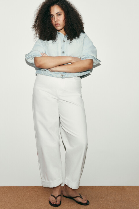 Джинсы-бананы с высокой посадкой, Белый, Джинсы-бананы с высокой посадкой
Джинсы-бананы с высокой посадкой, Белый, Джинсы-бананы с высокой посадкой