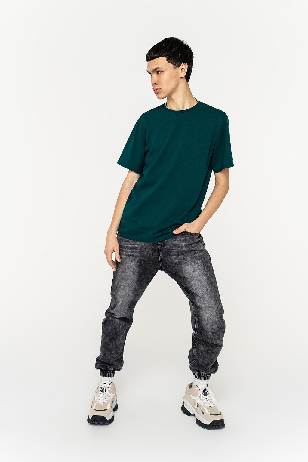 футболка хлопковая oversize - цвет зеленый - 3