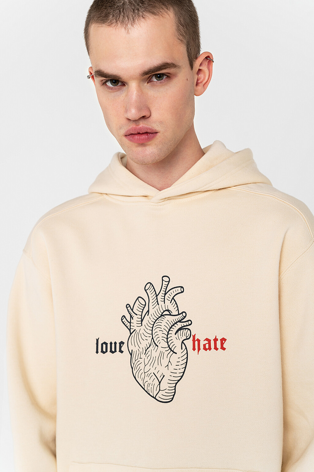 джемпер мужской - цвет белый - 1