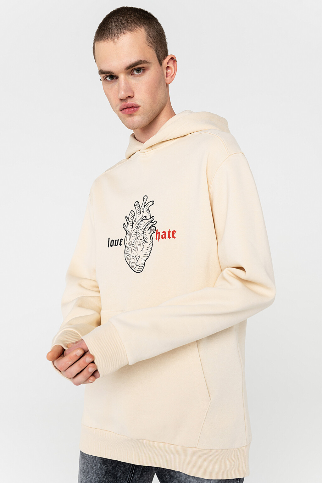 джемпер мужской - цвет белый - 2