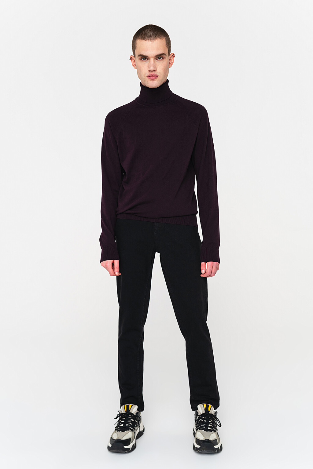 брюки джинсовые - цвет черный - 1