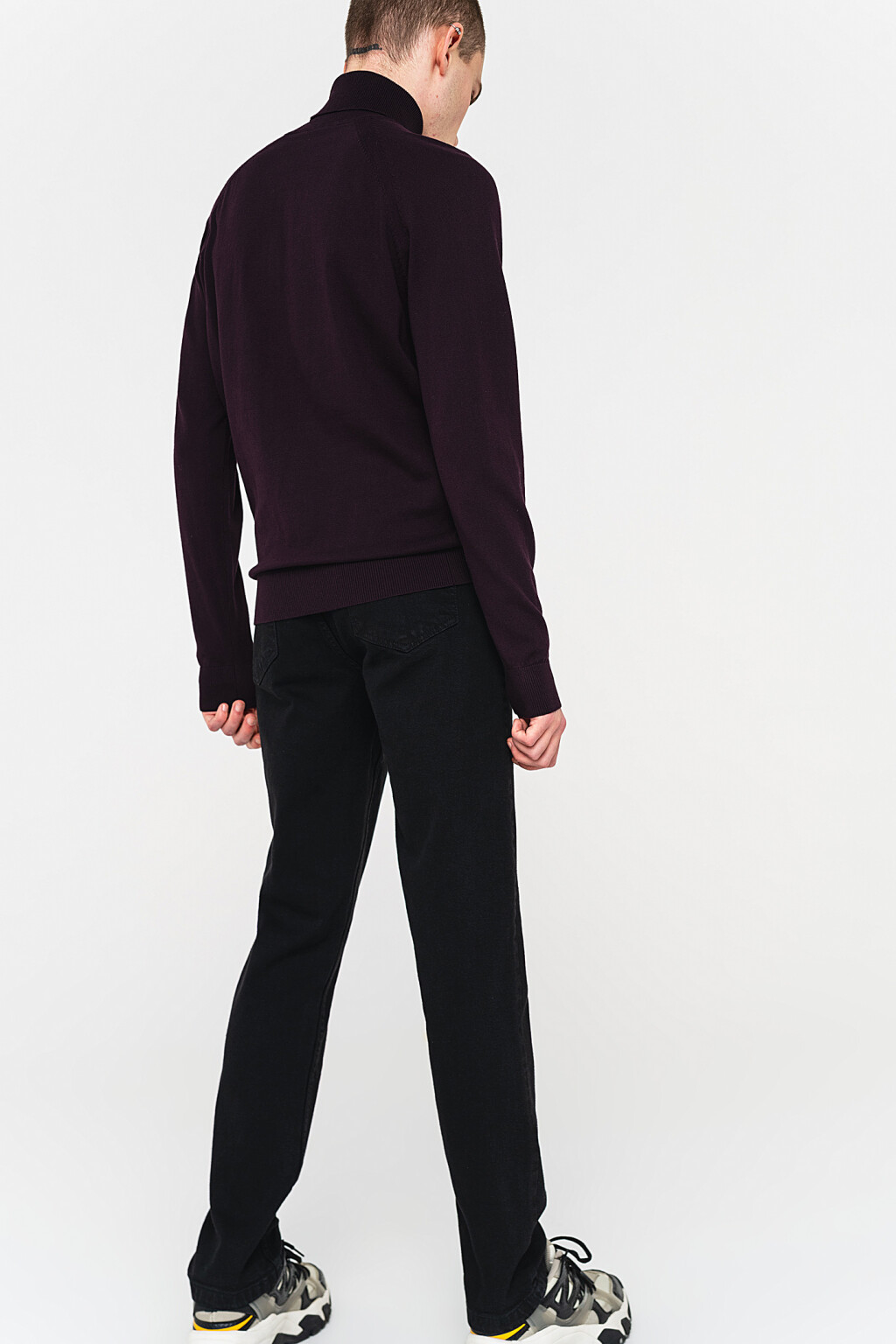 брюки джинсовые - цвет черный - 4