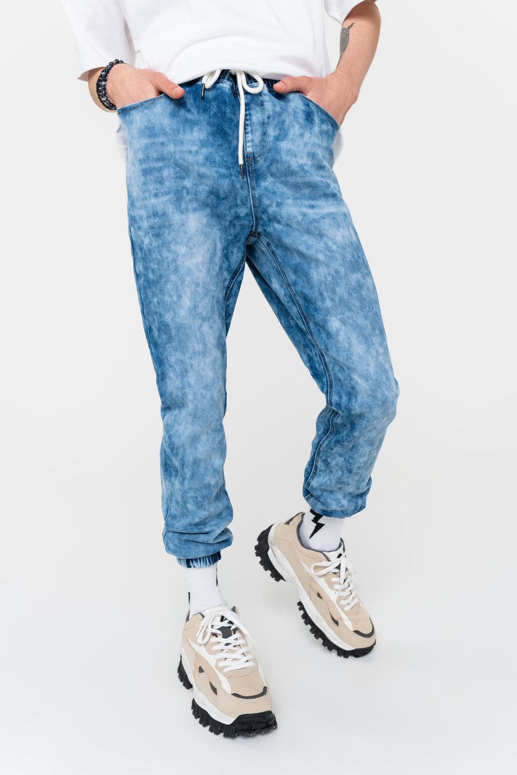 брюки джинсовые - цвет голубой - 3