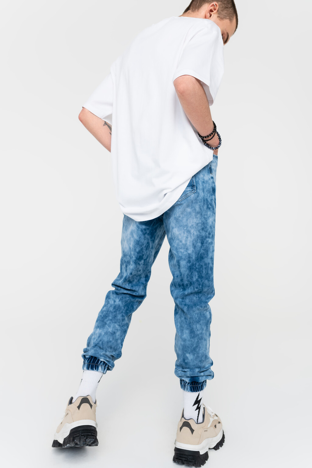 брюки джинсовые - цвет голубой - 6