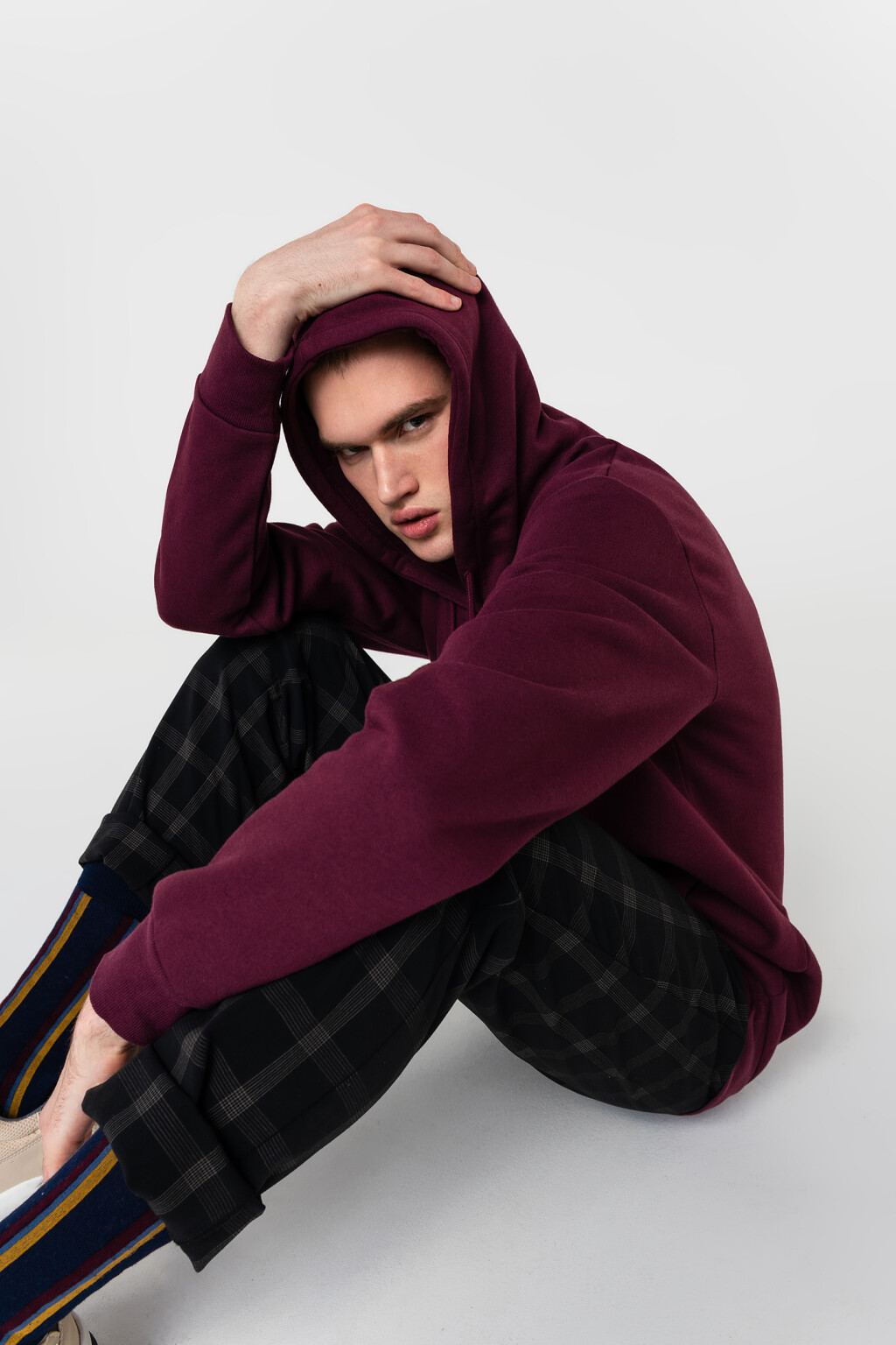 джемпер мужской - цвет бордовый - 1