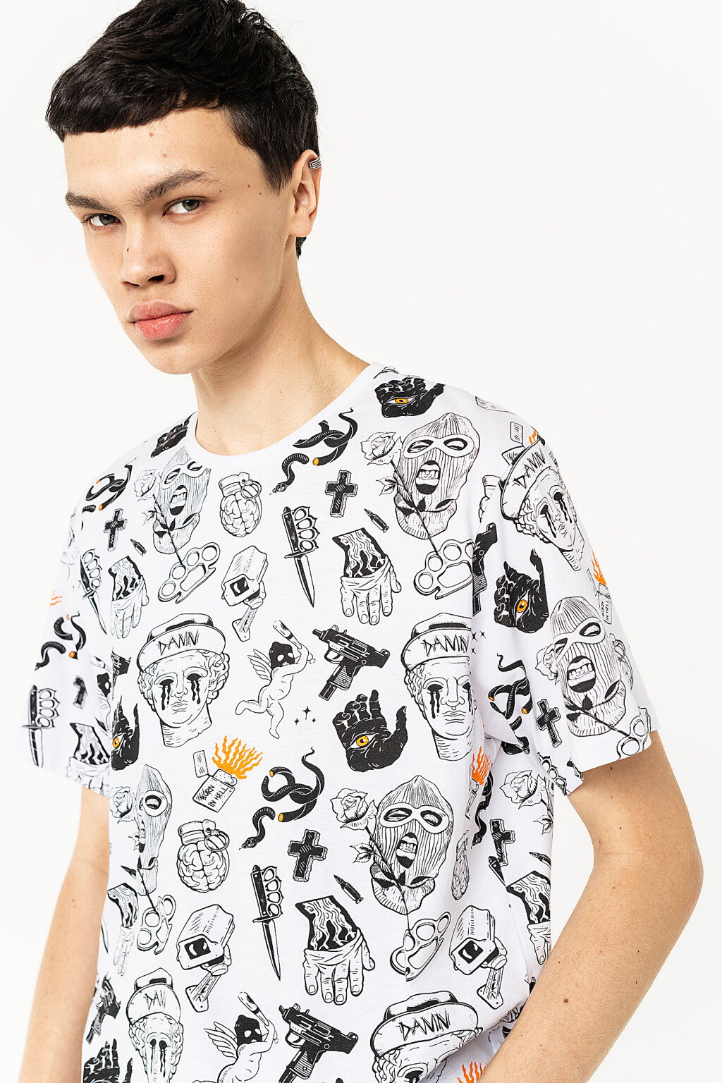 футболка мужская - цвет белый - 2