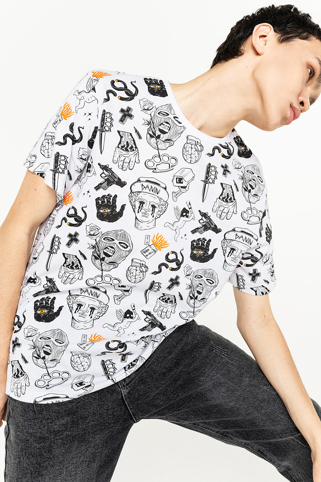 футболка мужская - цвет белый - 3