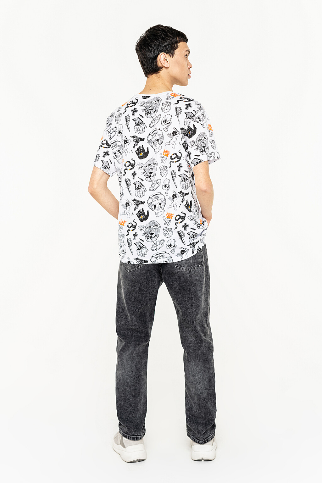 футболка мужская - цвет белый - 5